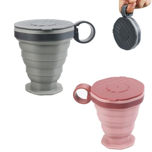 HASTHIP® 2 Pack Collapsible Cup for Travel Accessories HASTHIP® 2 Pack Collapsible Cup for Travel Accessories